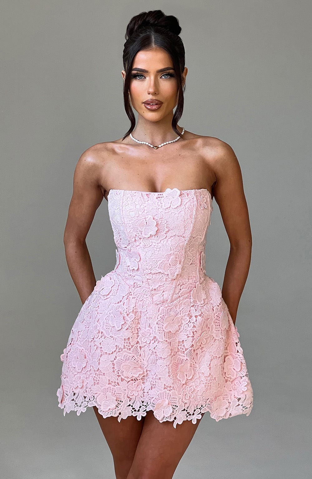 Leona Mini Dress - Blush-My Top Dress.All Rights Reserved