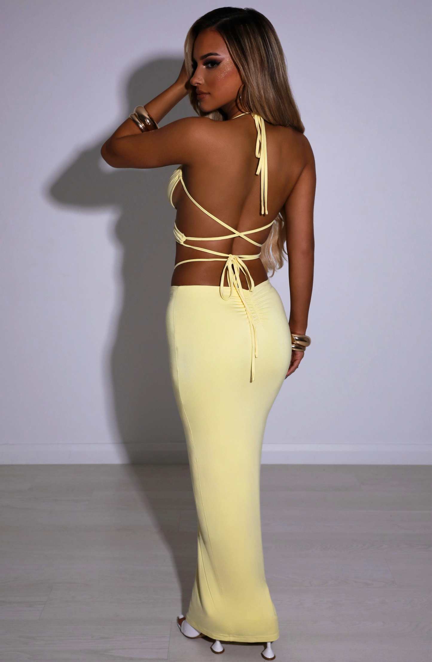 Leticia Maxi Skirt - Lemon-My Top Dress.All Rights Reserved