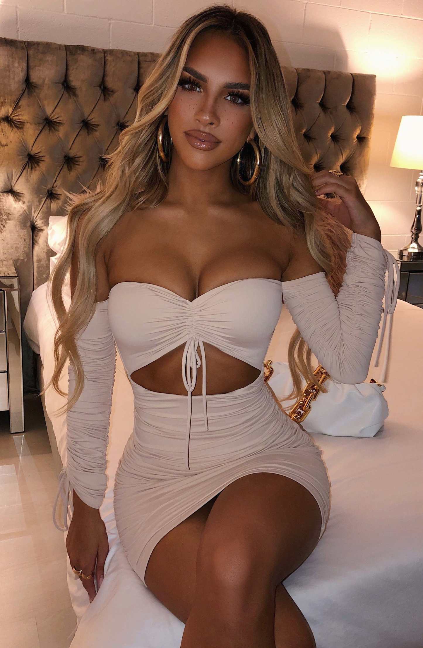 Liza Mini Dress - Nude-My Top Dress.All Rights Reserved