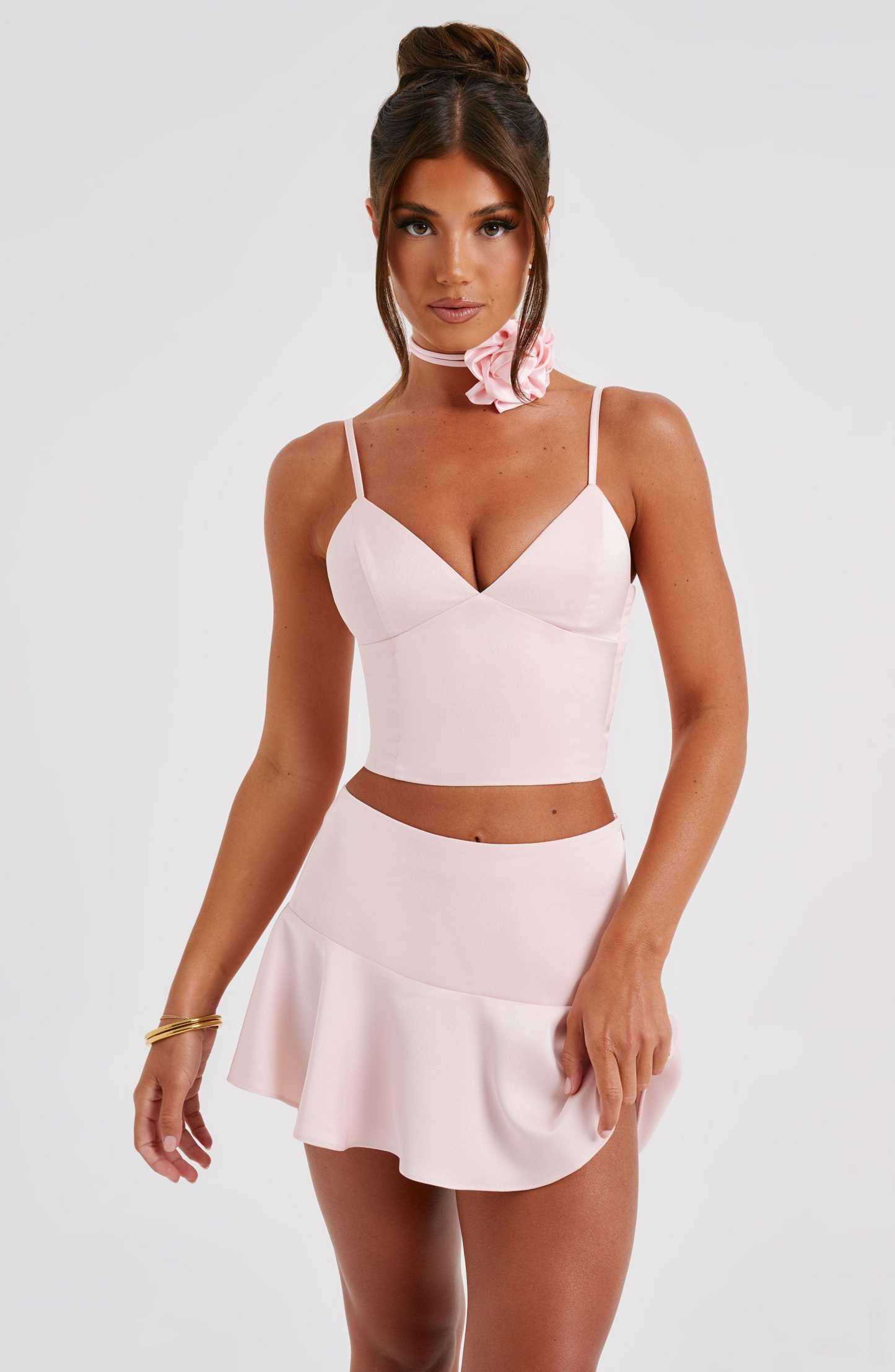 Louisa Mini Skirt - Blush-My Top Dress.All Rights Reserved