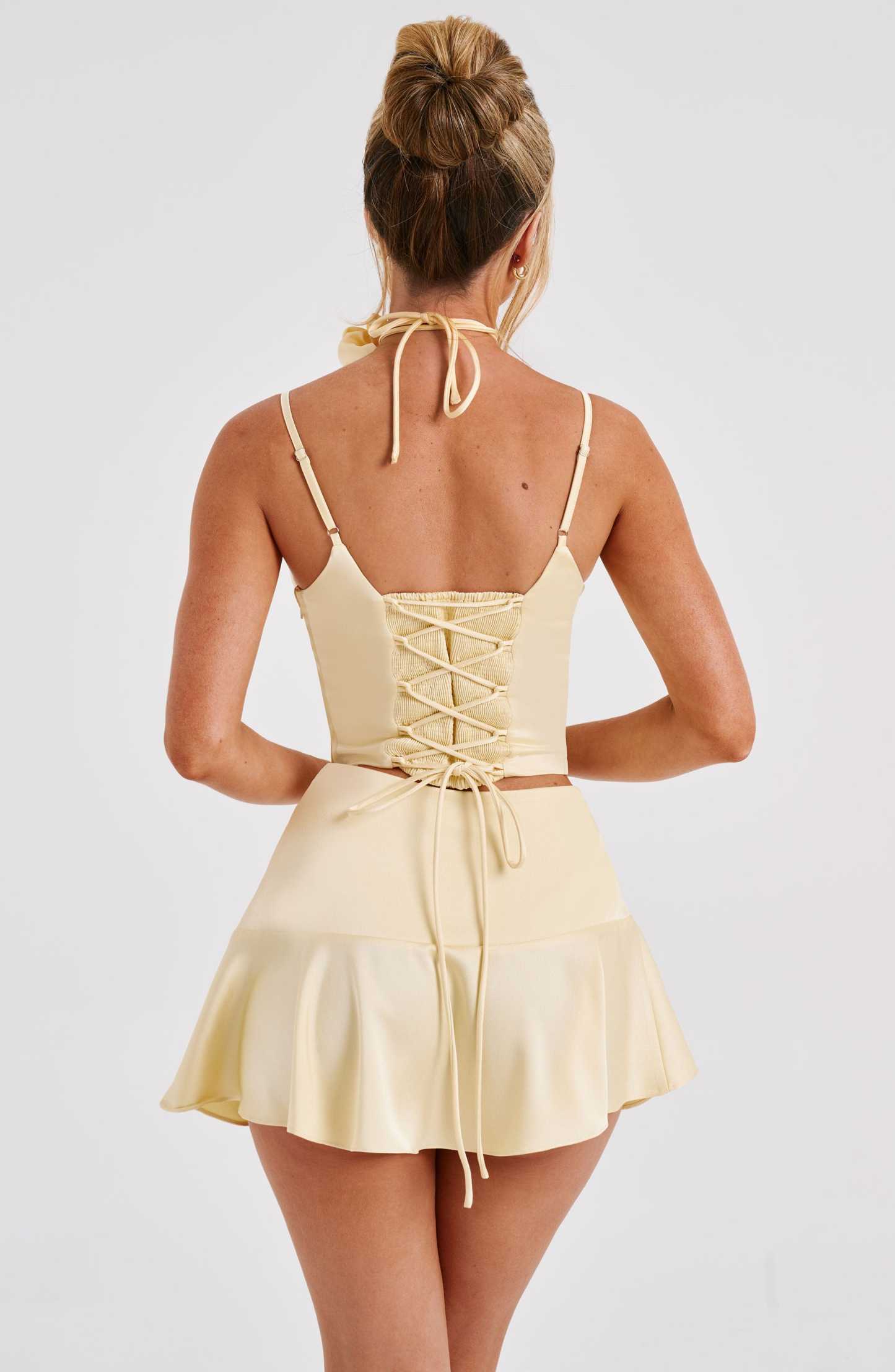 Louisa Mini Skirt - Lemon-My Top Dress.All Rights Reserved