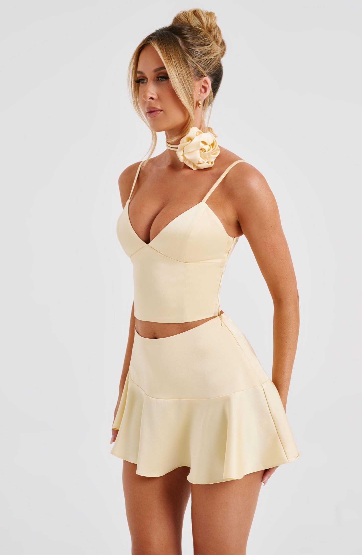 Louisa Mini Skirt - Lemon-My Top Dress.All Rights Reserved