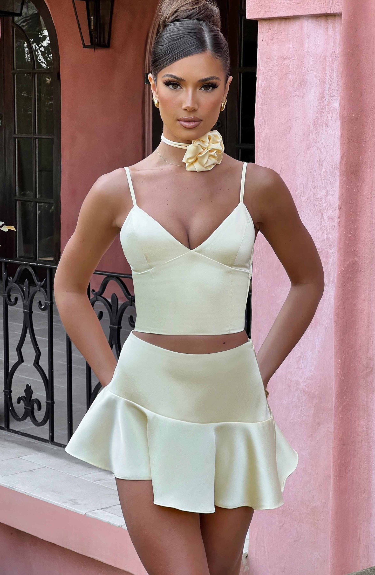 Louisa Mini Skirt - Lemon-My Top Dress.All Rights Reserved