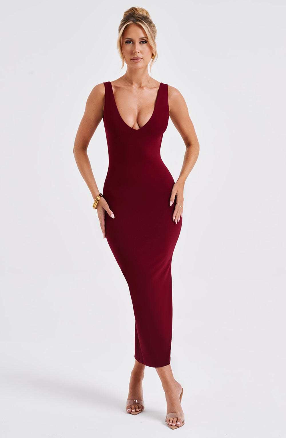 Lucinda Midi Dress - Burgundy-My Top Dress.All Rights Reserved