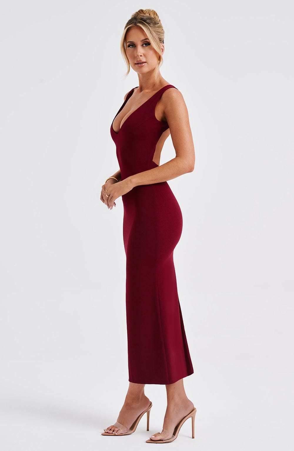 Lucinda Midi Dress - Burgundy-My Top Dress.All Rights Reserved