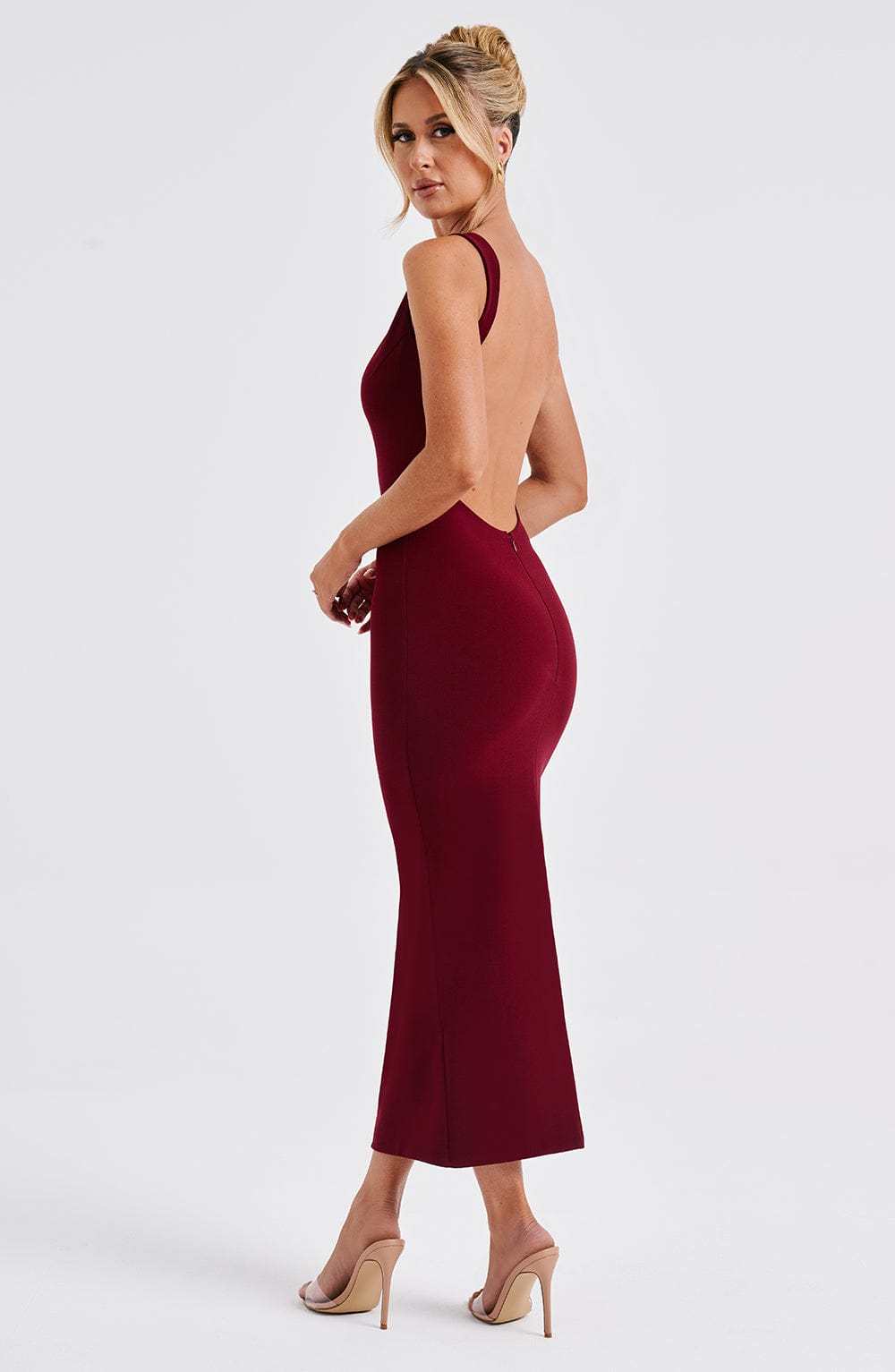 Lucinda Midi Dress - Burgundy-My Top Dress.All Rights Reserved