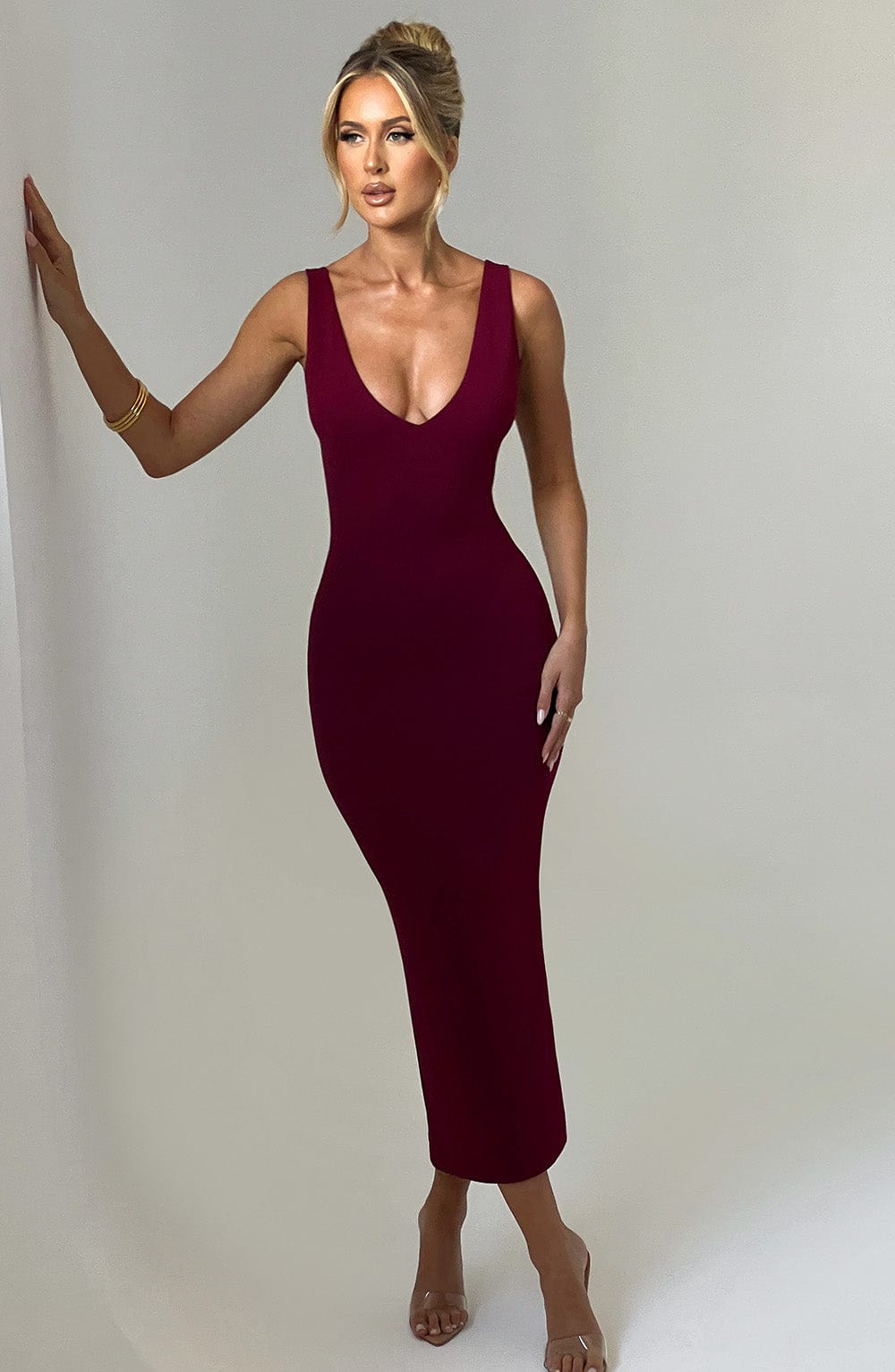 Lucinda Midi Dress - Burgundy-My Top Dress.All Rights Reserved