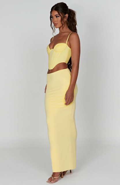 Maddie Corset - Lemon-My Top Dress.All Rights Reserved