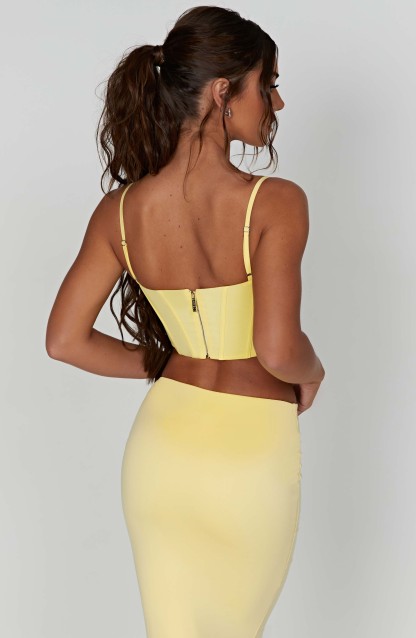 Maddie Corset - Lemon-My Top Dress.All Rights Reserved