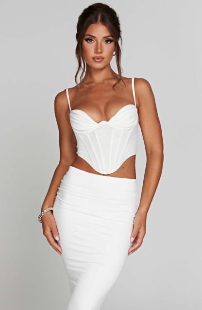 Maddie Corset - White-My Top Dress.All Rights Reserved