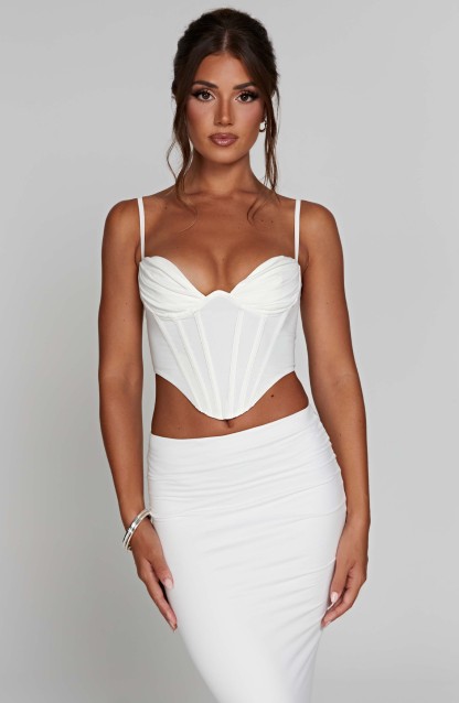 Maddie Corset - White-My Top Dress.All Rights Reserved