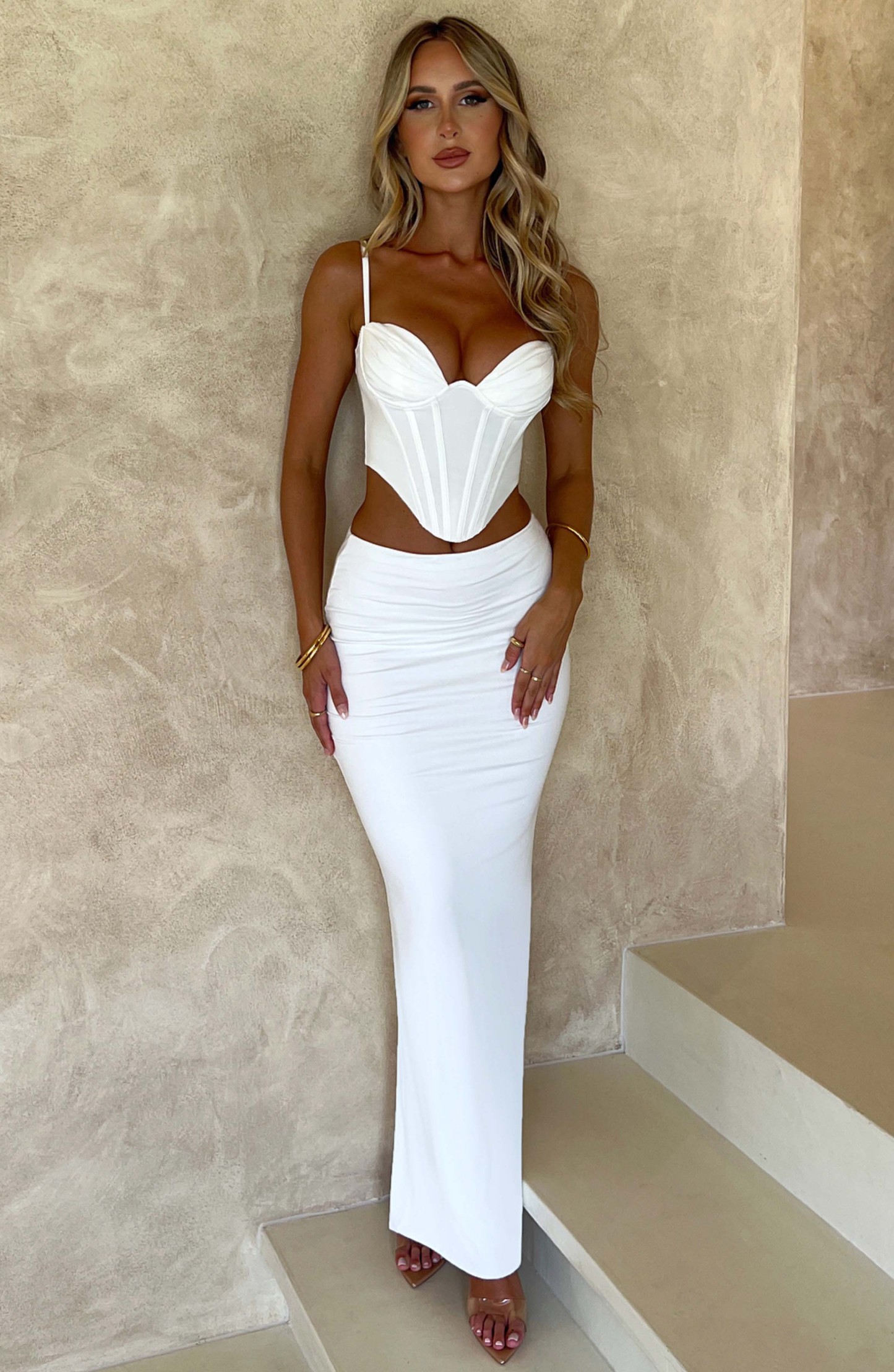 Astrid Maxi Skirt - White-My Top Dress.All Rights Reserved