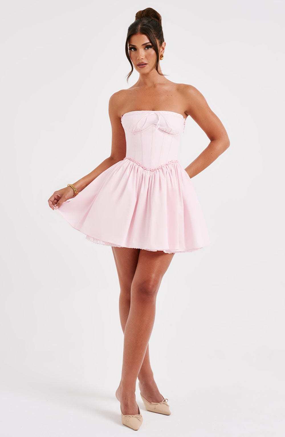 Maeve Mini Dress - Blush-My Top Dress.All Rights Reserved