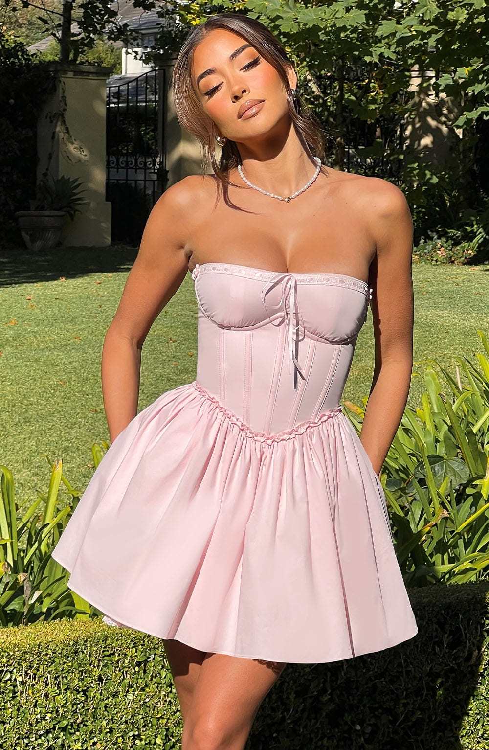 Maeve Mini Dress - Blush-My Top Dress.All Rights Reserved