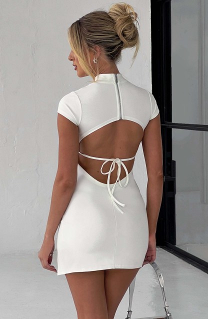 Mai Mini Dress - White-My Top Dress.All Rights Reserved