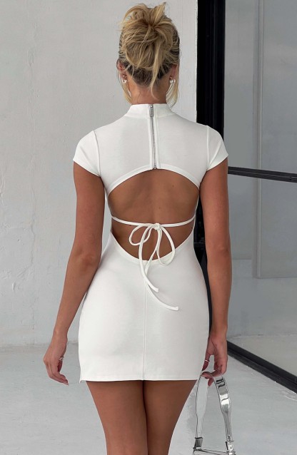 Mai Mini Dress - White-My Top Dress.All Rights Reserved