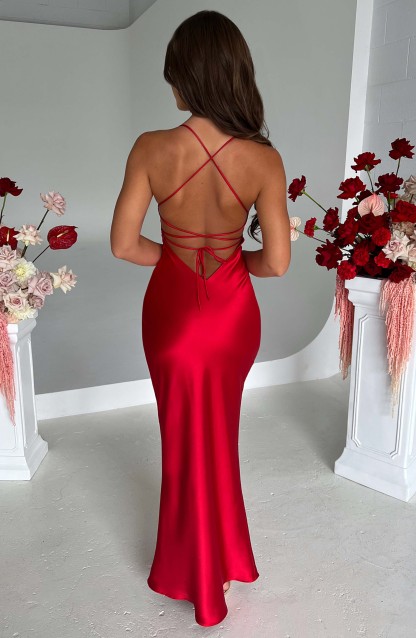 Malika Maxi Dress - Red-My Top Dress.All Rights Reserved