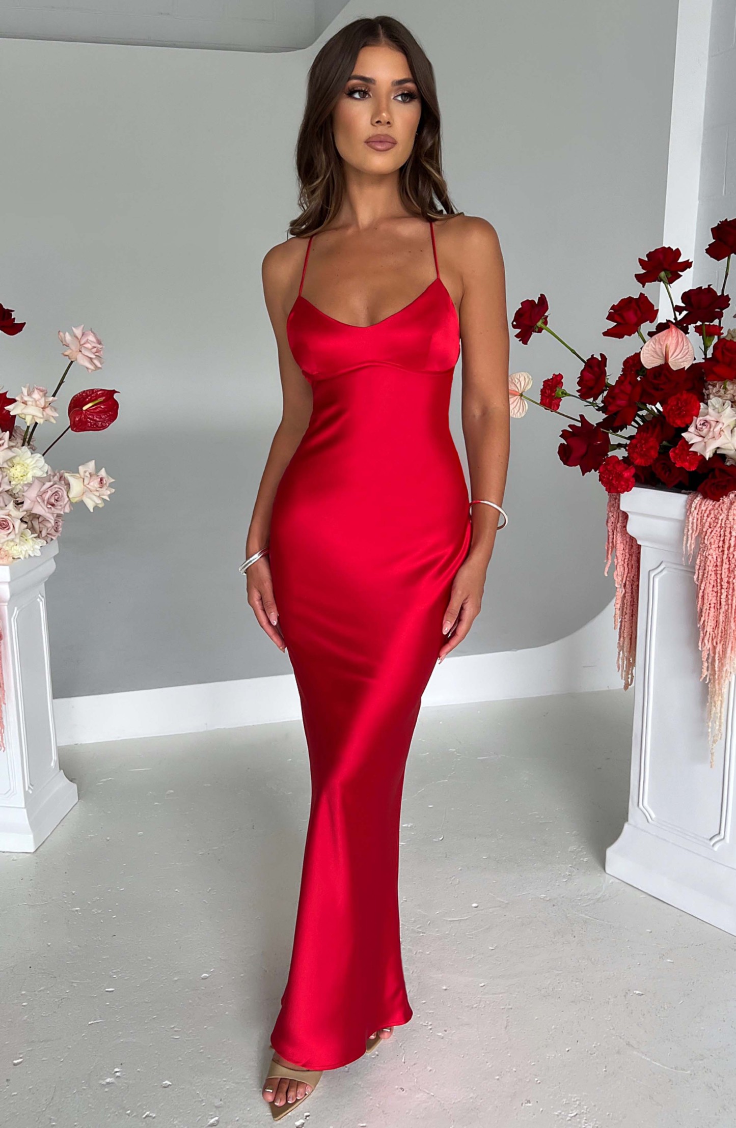 Malika Maxi Dress - Red-My Top Dress.All Rights Reserved