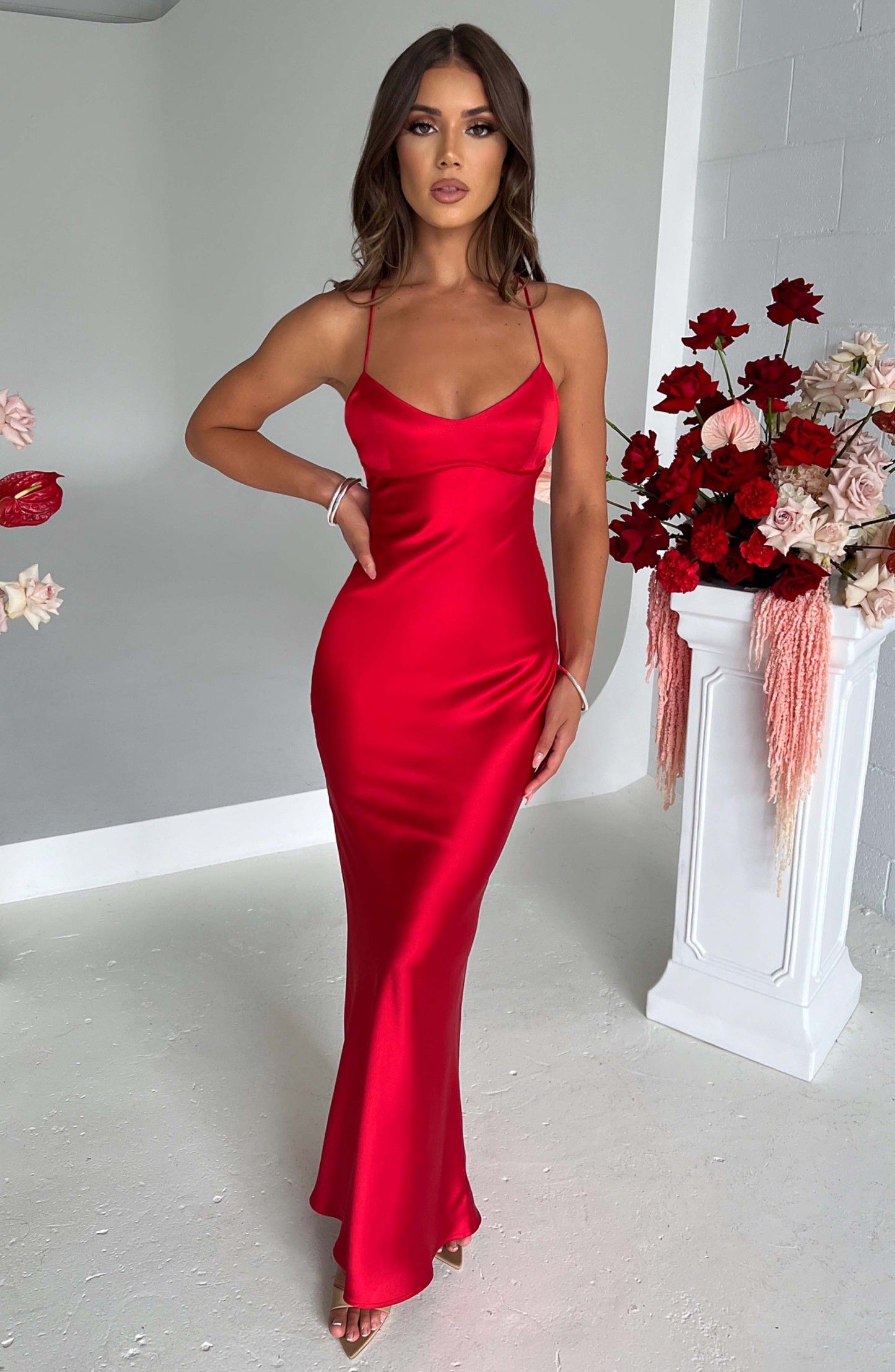 Malika Maxi Dress - Red-My Top Dress.All Rights Reserved