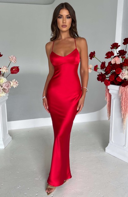Malika Maxi Dress - Red-My Top Dress.All Rights Reserved