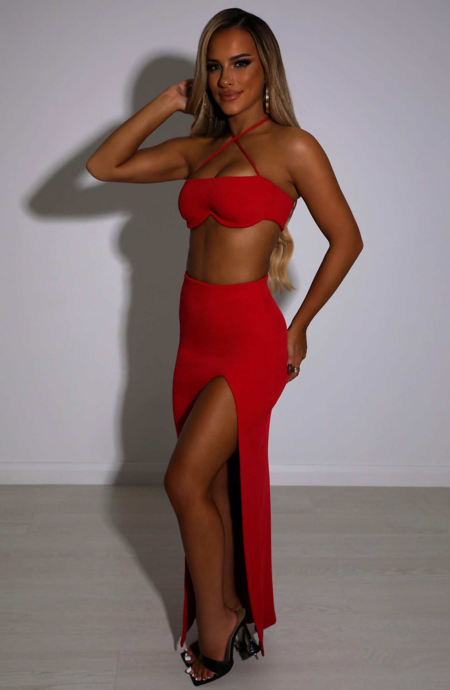 Mariana Maxi Skirt - Red-My Top Dress.All Rights Reserved