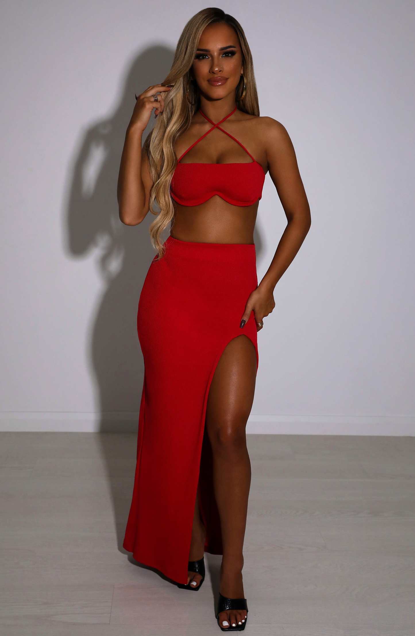 Mariana Maxi Skirt - Red-My Top Dress.All Rights Reserved