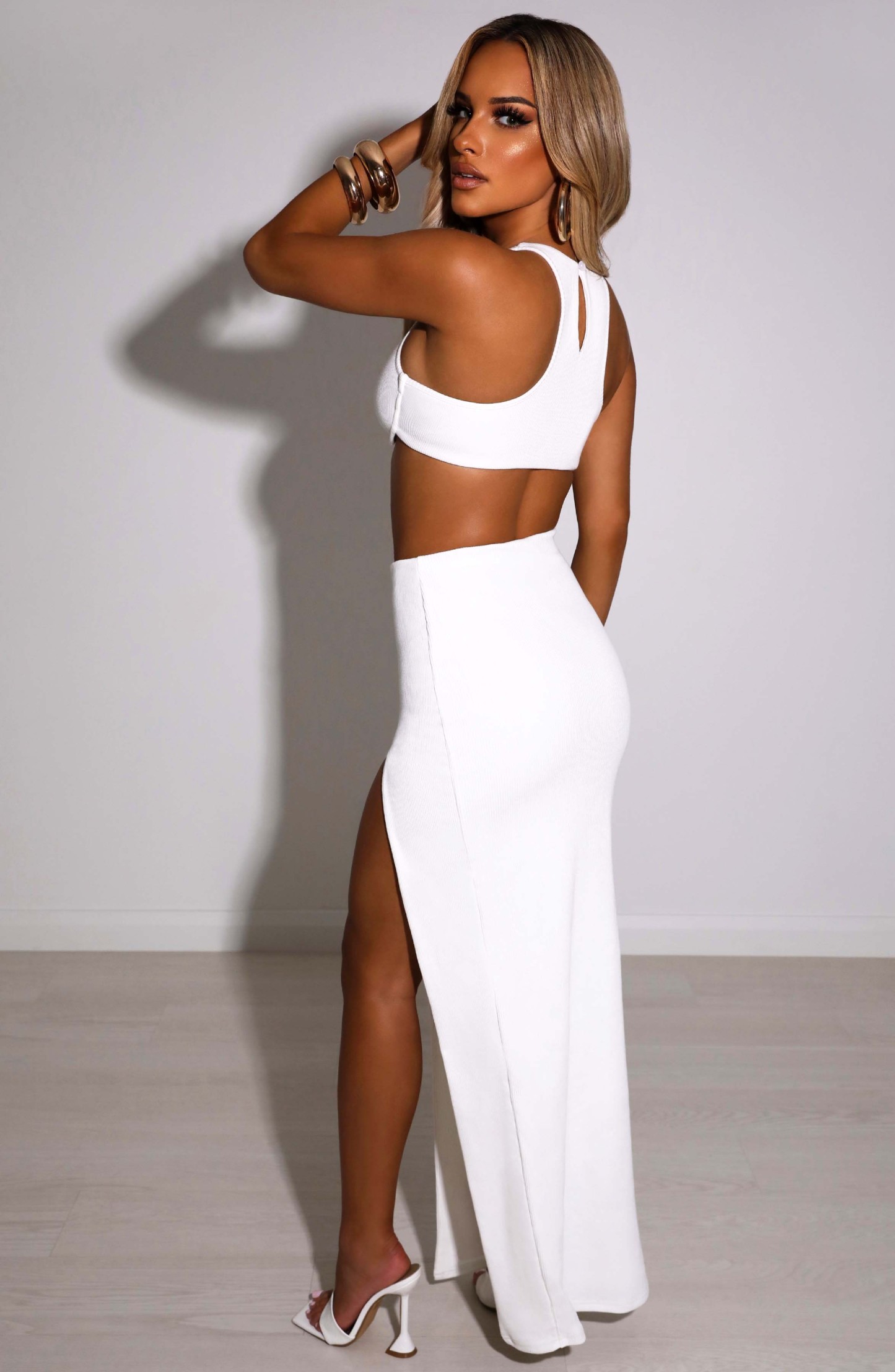 Mariana Maxi Skirt - White-My Top Dress.All Rights Reserved