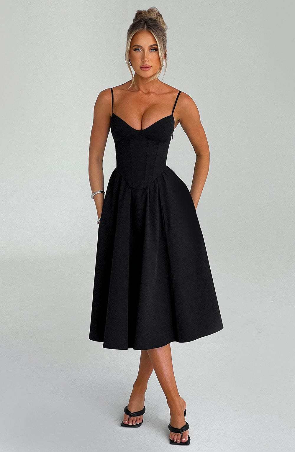 Mariella Midi Dress - Black-My Top Dress.All Rights Reserved