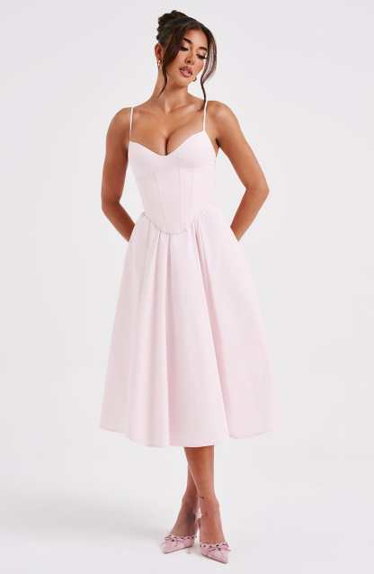 Mariella Midi Dress - Blush-My Top Dress.All Rights Reserved