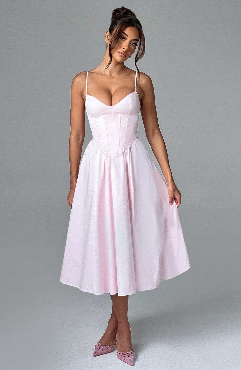 Mariella Midi Dress - Blush-My Top Dress.All Rights Reserved