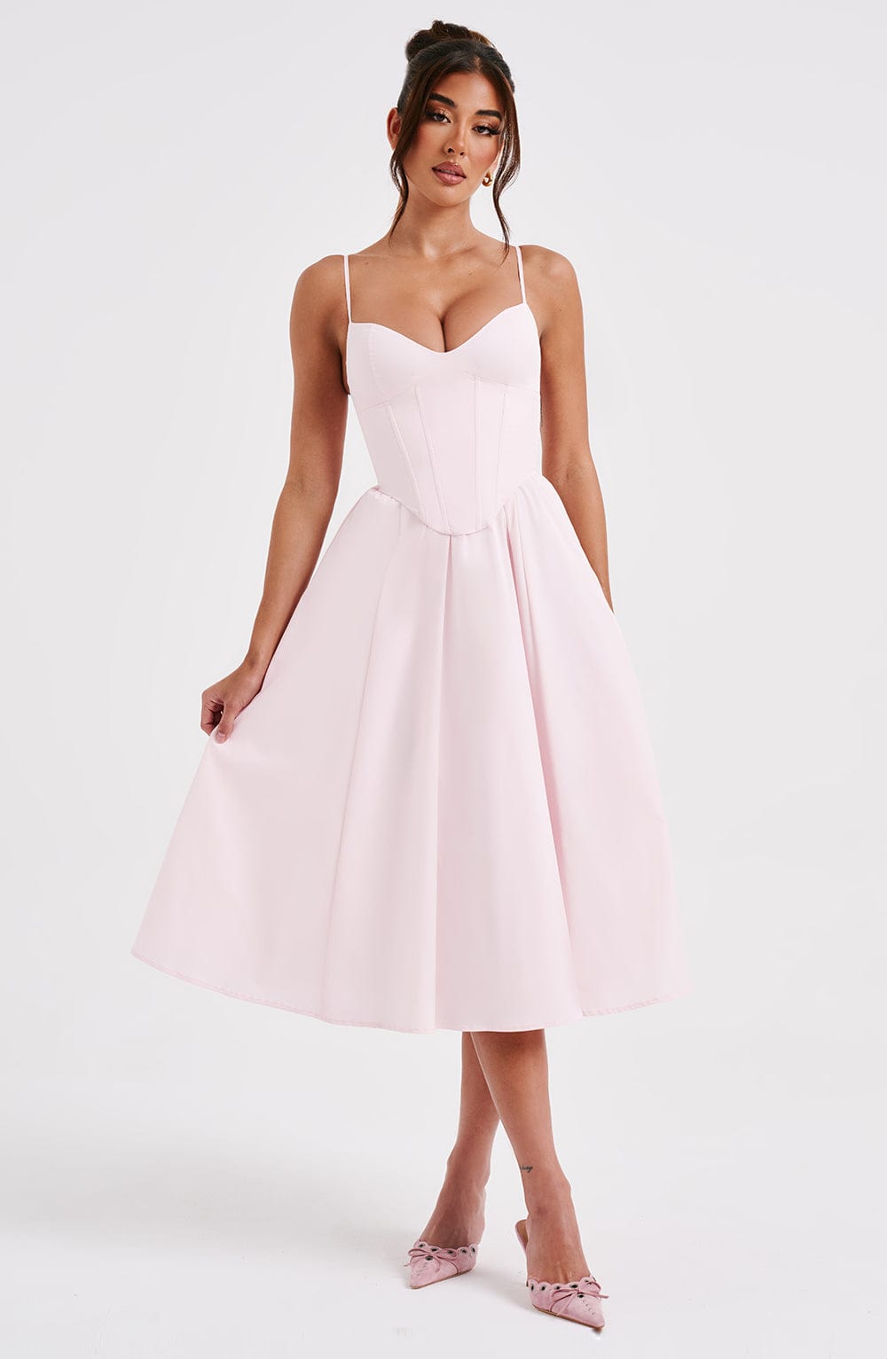 Mariella Midi Dress - Blush-My Top Dress.All Rights Reserved