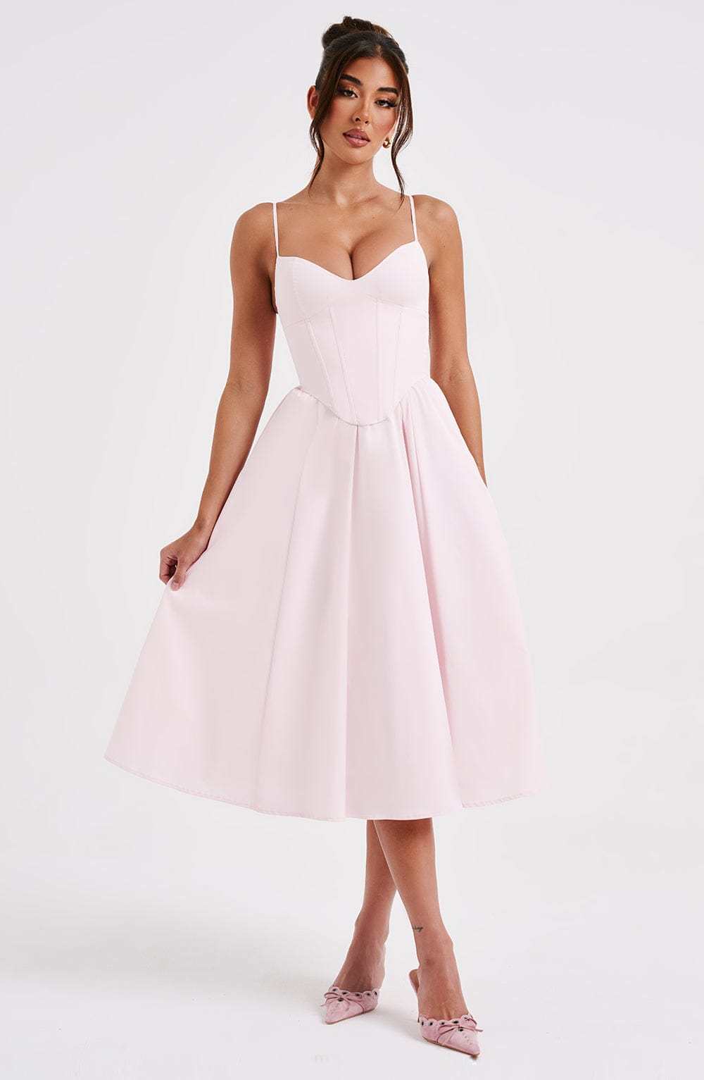 Mariella Midi Dress - Blush-My Top Dress.All Rights Reserved