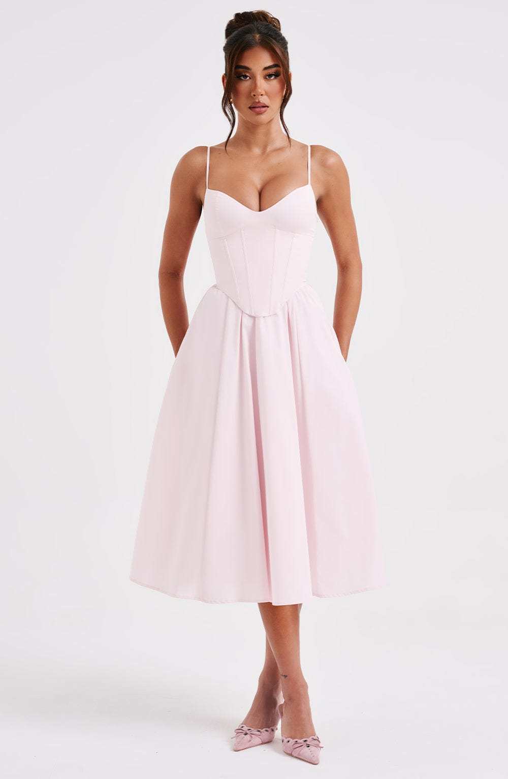 Mariella Midi Dress - Blush-My Top Dress.All Rights Reserved