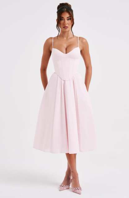 Mariella Midi Dress - Blush-My Top Dress.All Rights Reserved