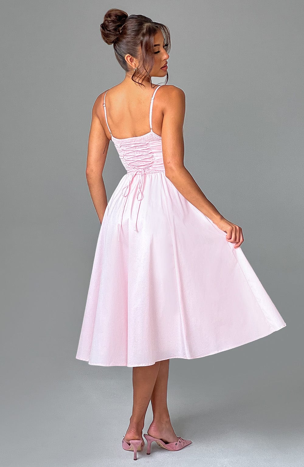 Mariella Midi Dress - Blush-My Top Dress.All Rights Reserved