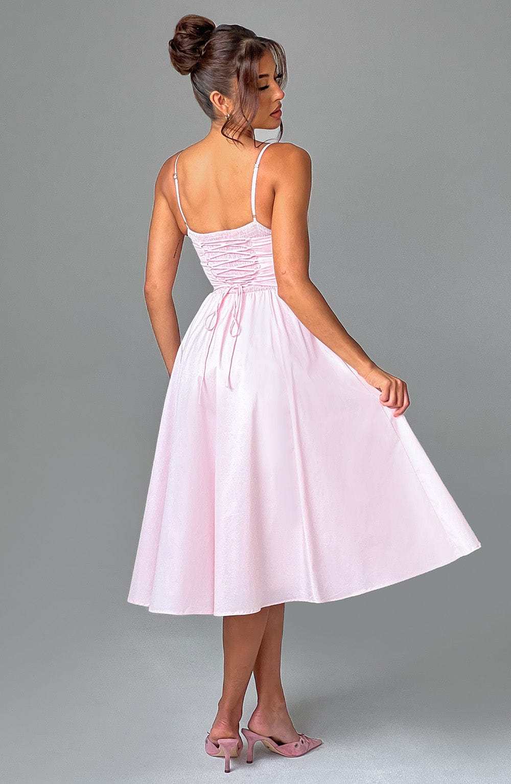 Mariella Midi Dress - Blush-My Top Dress.All Rights Reserved