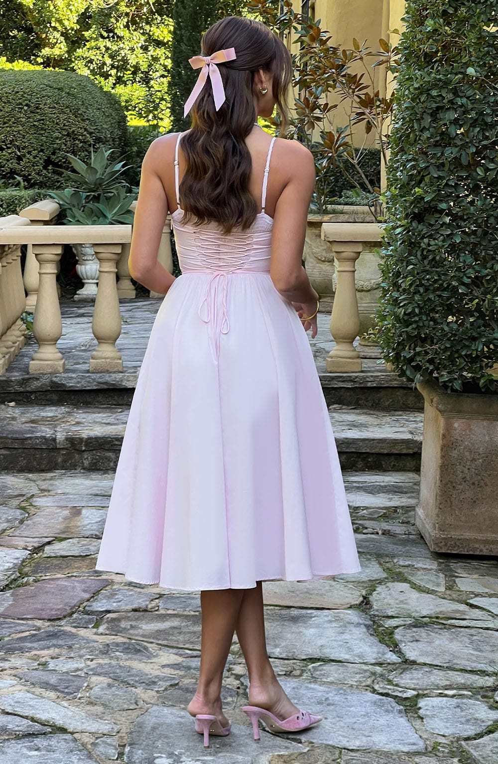 Mariella Midi Dress - Blush-My Top Dress.All Rights Reserved