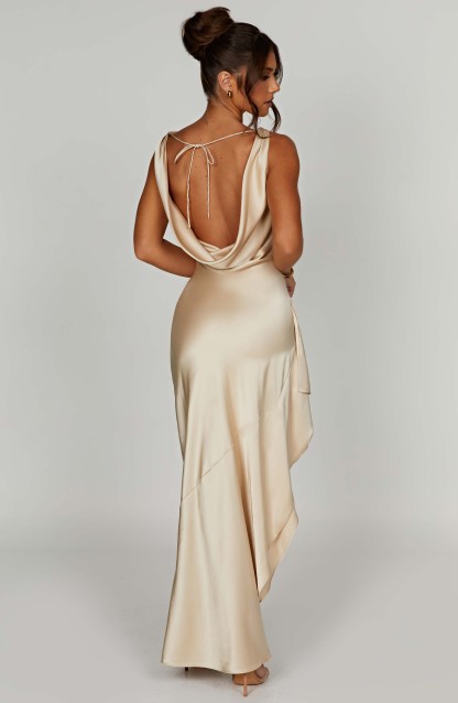 Marilyn Maxi Dress - Champagne-My Top Dress.All Rights Reserved