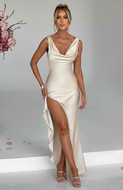 Marilyn Maxi Dress - Champagne-My Top Dress.All Rights Reserved