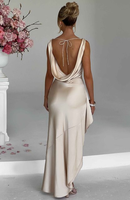 Marilyn Maxi Dress - Champagne-My Top Dress.All Rights Reserved