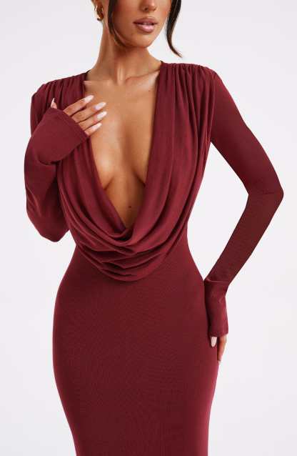 Martina Maxi Dress - Burgundy-My Top Dress.All Rights Reserved