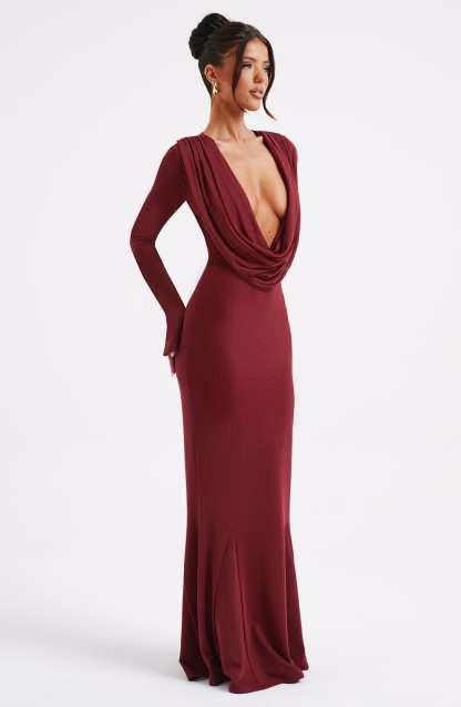 Martina Maxi Dress - Burgundy-My Top Dress.All Rights Reserved
