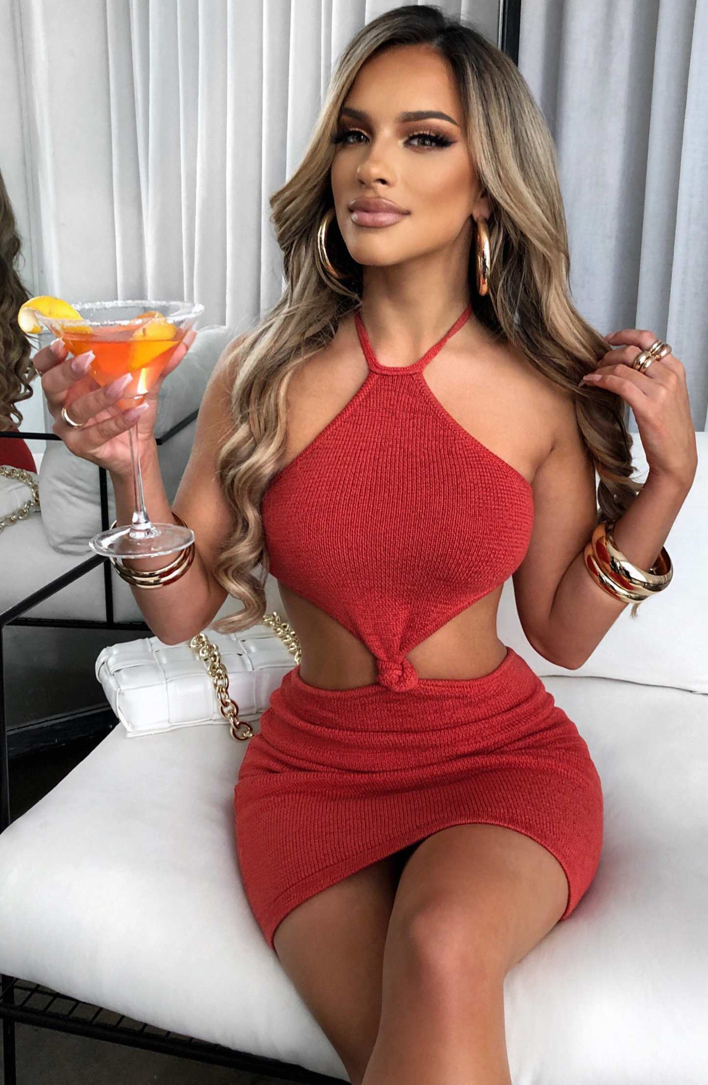 Mimosa Mini Dress - Red-My Top Dress.All Rights Reserved