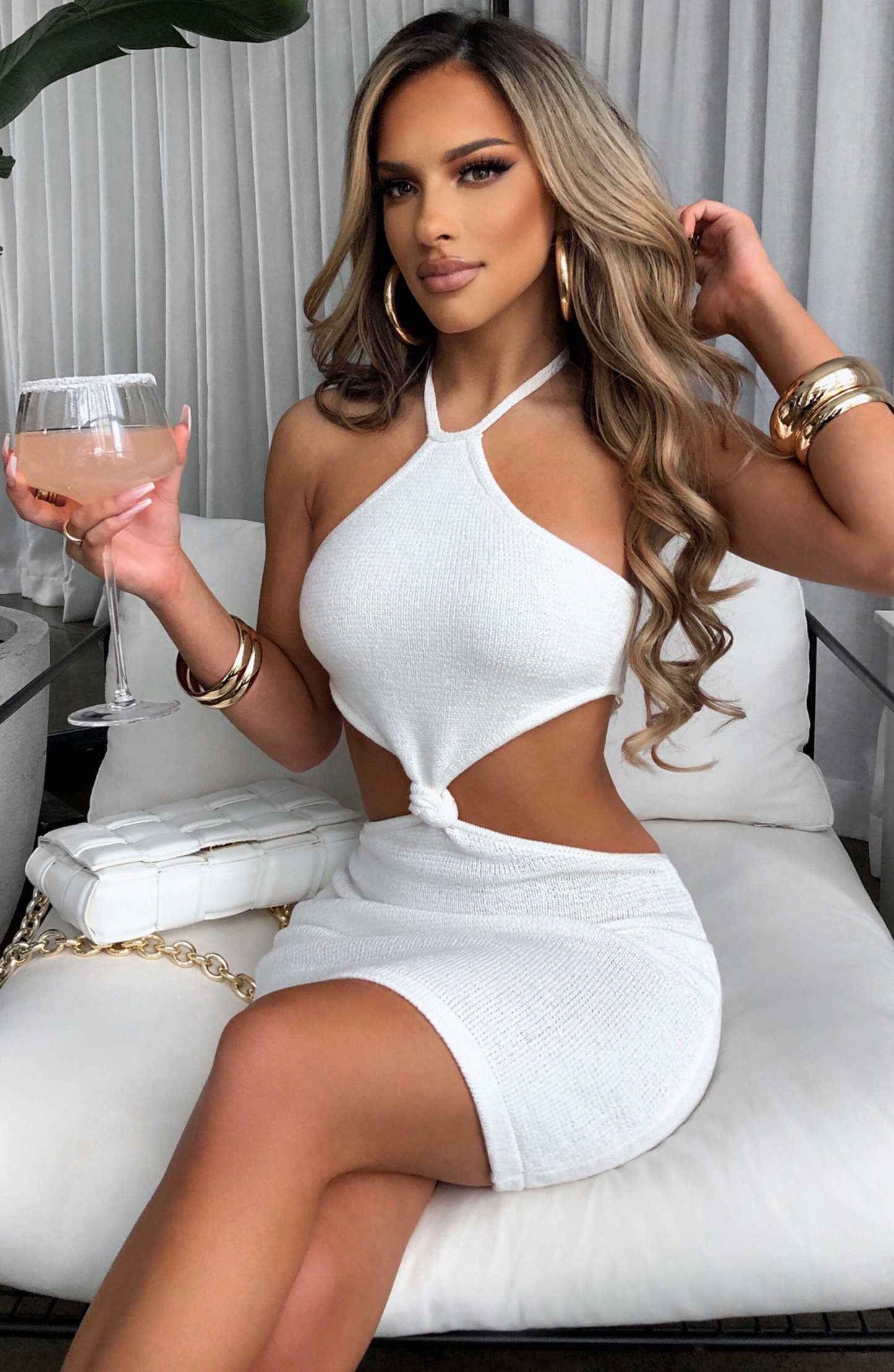 Mimosa Mini Dress - White-My Top Dress.All Rights Reserved