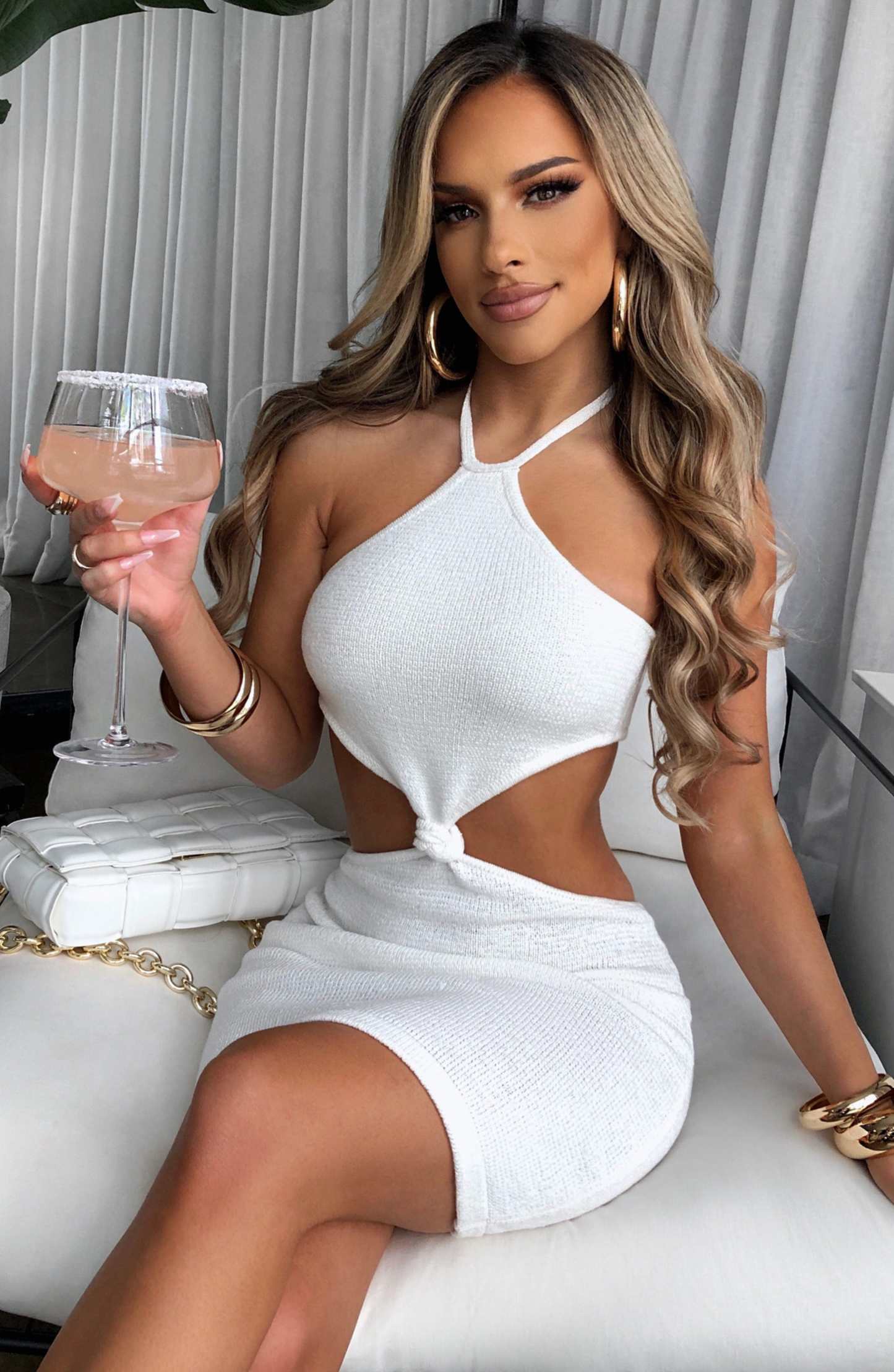 Mimosa Mini Dress - White-My Top Dress.All Rights Reserved