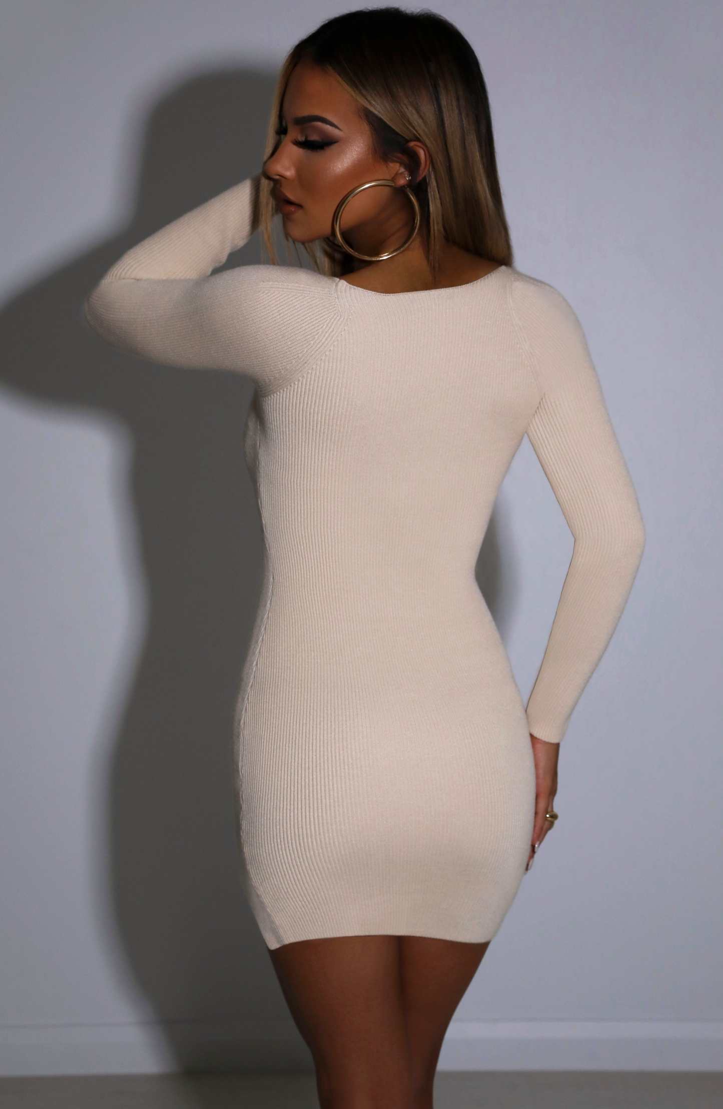 Nada Mini Dress - Beige-My Top Dress.All Rights Reserved