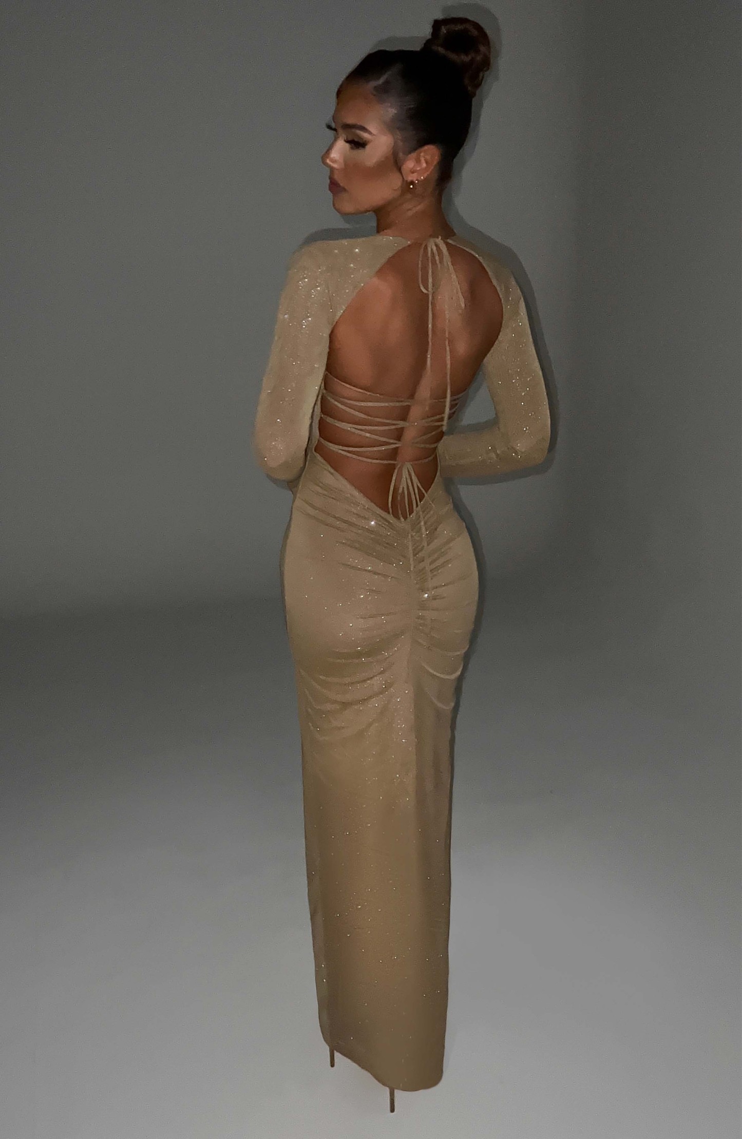 Nadia Maxi Dress - Gold Sparkle-My Top Dress.All Rights Reserved