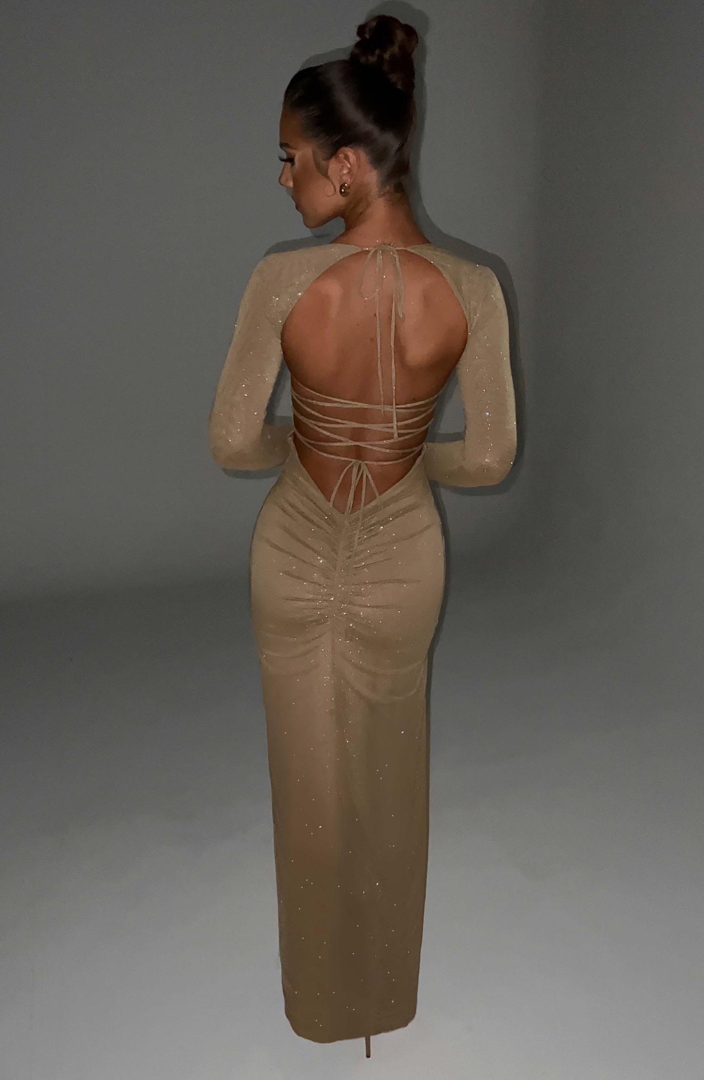 Nadia Maxi Dress - Gold Sparkle-My Top Dress.All Rights Reserved