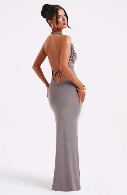 Nala Maxi Dress - Charcoal-My Top Dress.All Rights Reserved