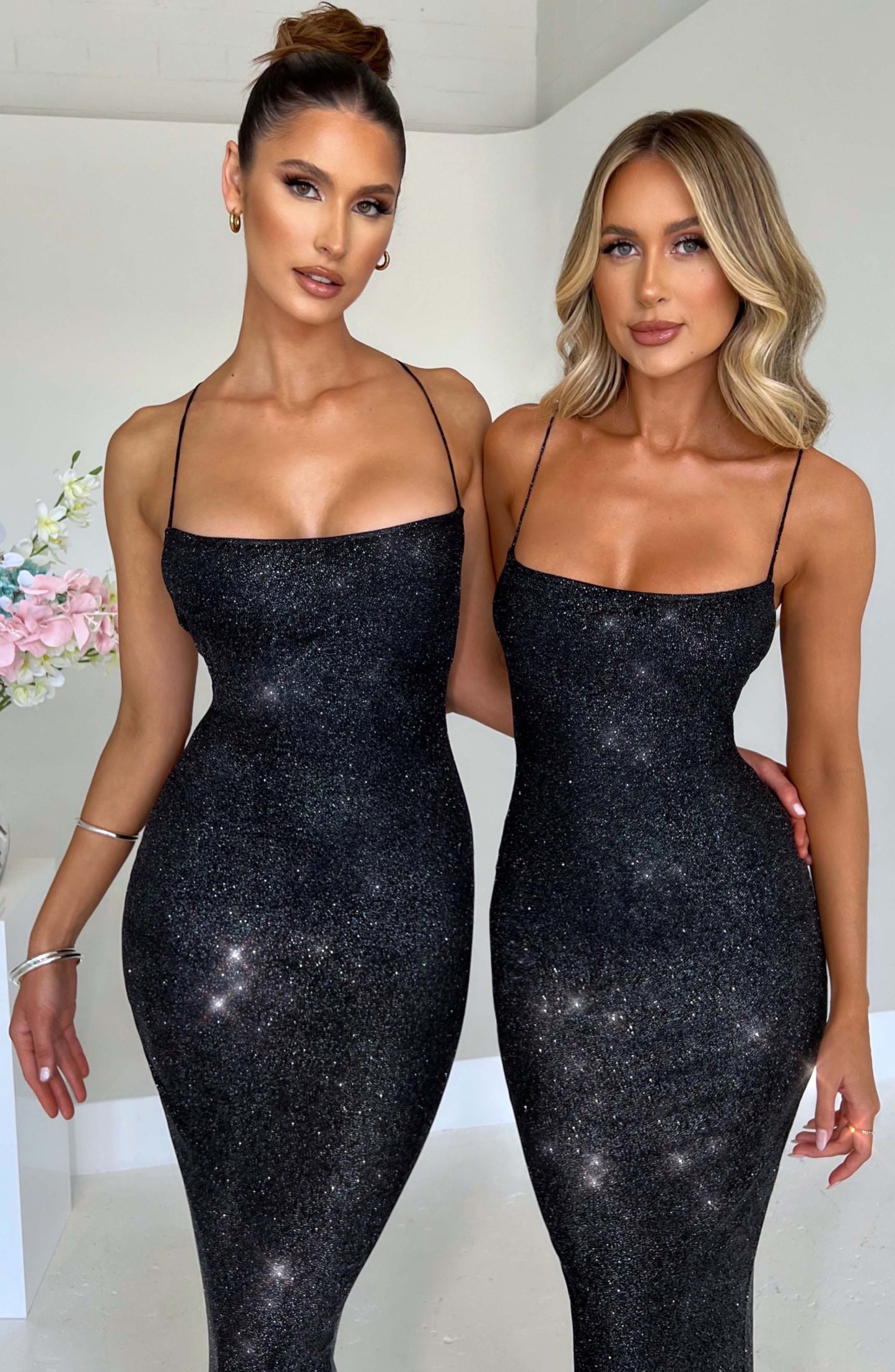 Nessa Maxi Dress - Black Sparkle-My Top Dress.All Rights Reserved
